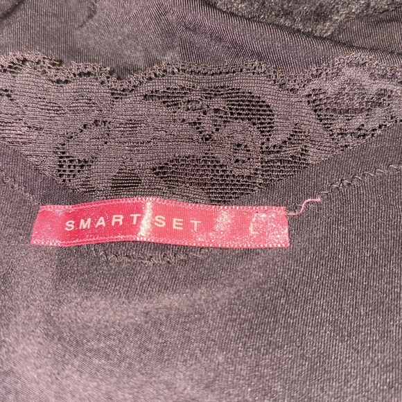 4/$20 Smart Set large camisole, brown with lace trim- size large layer, tank top - Picture 5 of 8